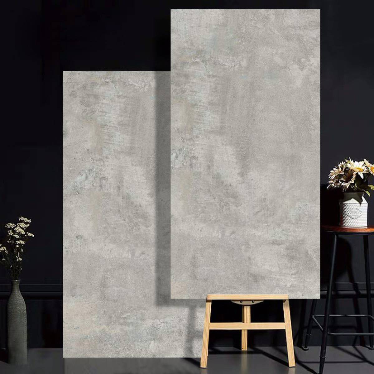 Gạch khổ lớn nhập khẩu Ấn Độ men matt 60*120 cm Stucco Grey