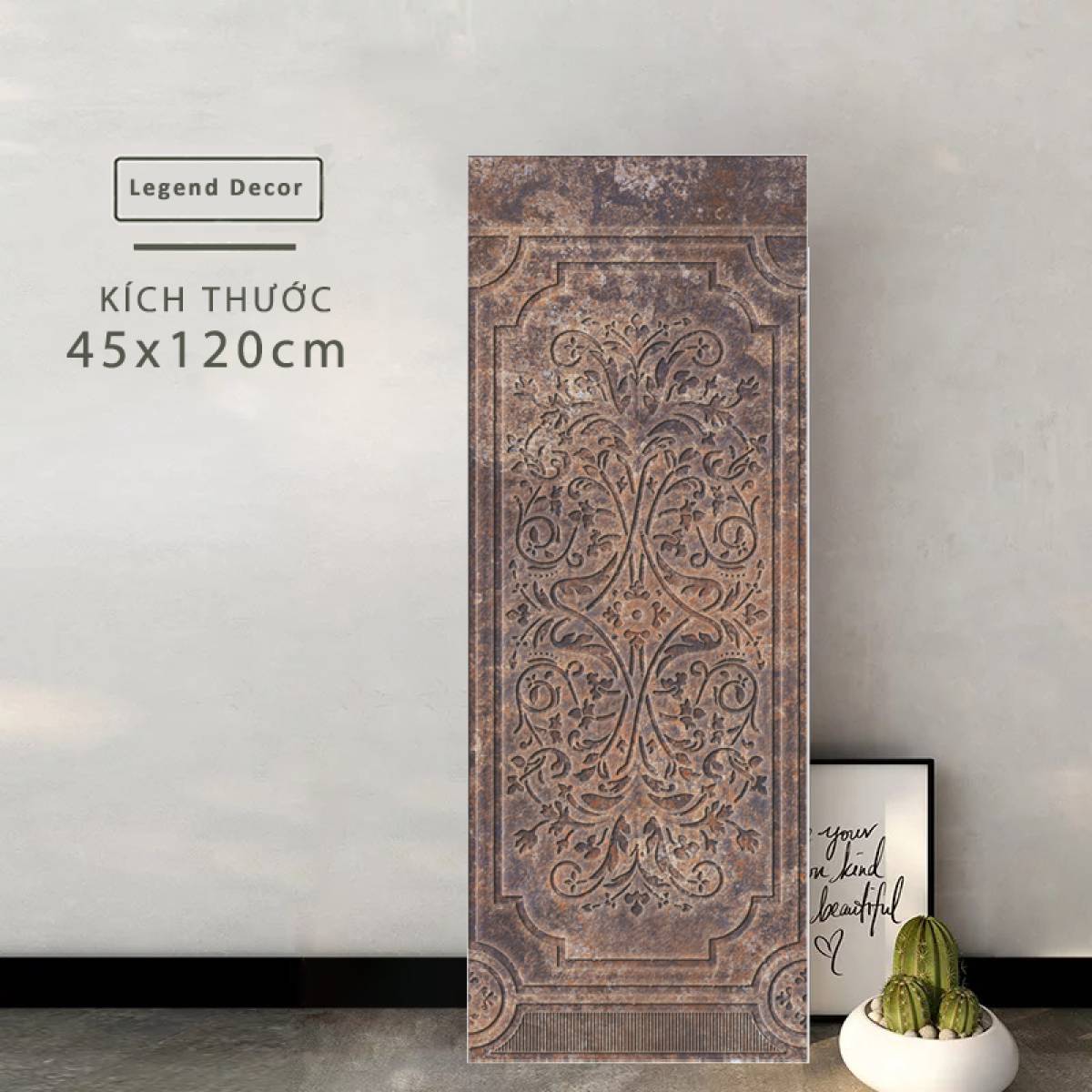 Đặc điểm của Gạch ốp tường Ấn Độ men Matt 450x1200mm Legend Decor