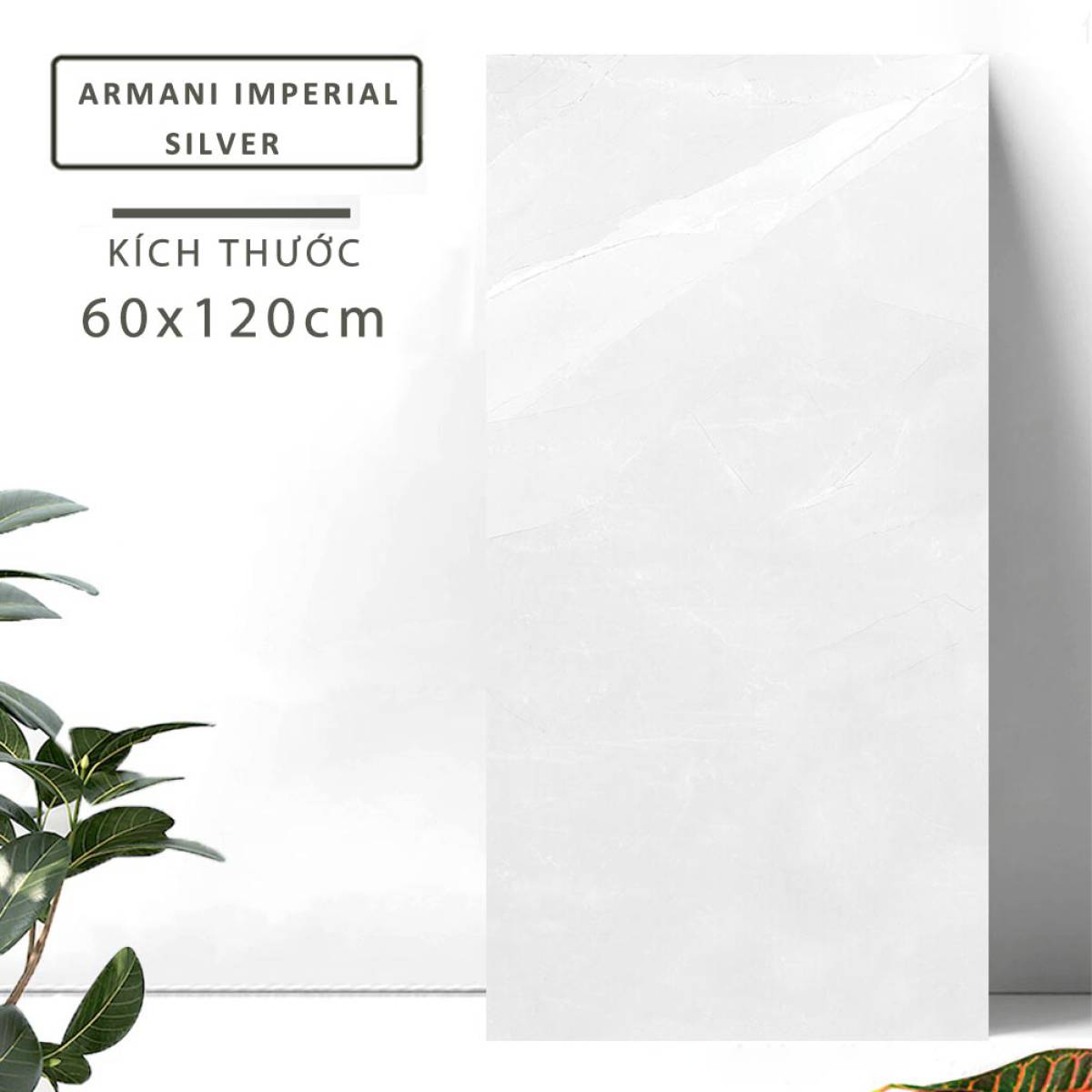 Đặc điểm của Gạch khổ lớn Ấn Độ men bóng 600x1200mm ARMANI IMPERIAL SILVER