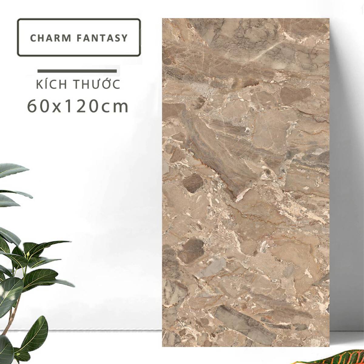 Đặc điểm của Gạch khổ lớn Ấn Độ men bóng 600x1200mm CHARM FANTASY