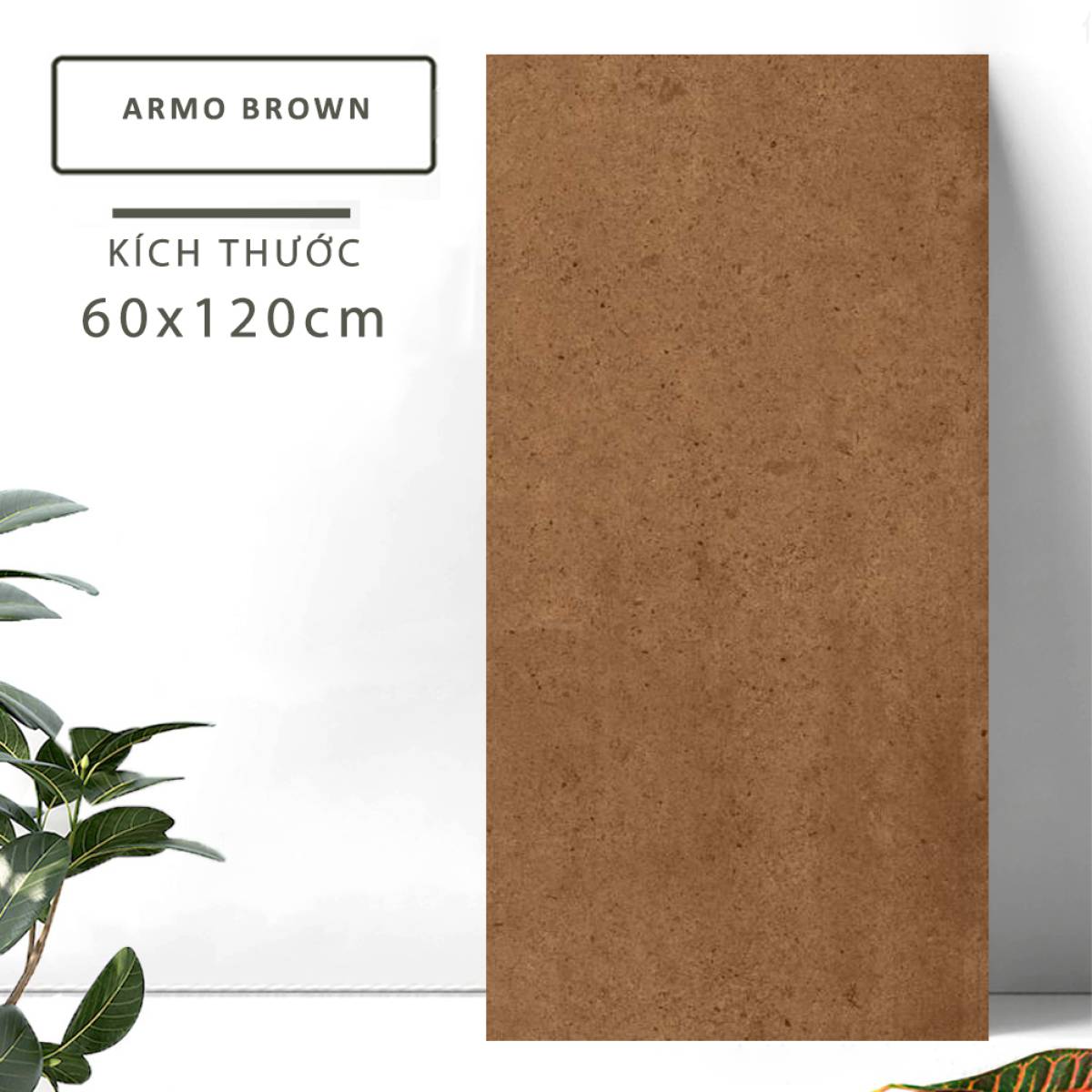 Đặc điểm của Gạch khổ lớn Ấn Độ men Matt 600x1200mm ARMO BROWN