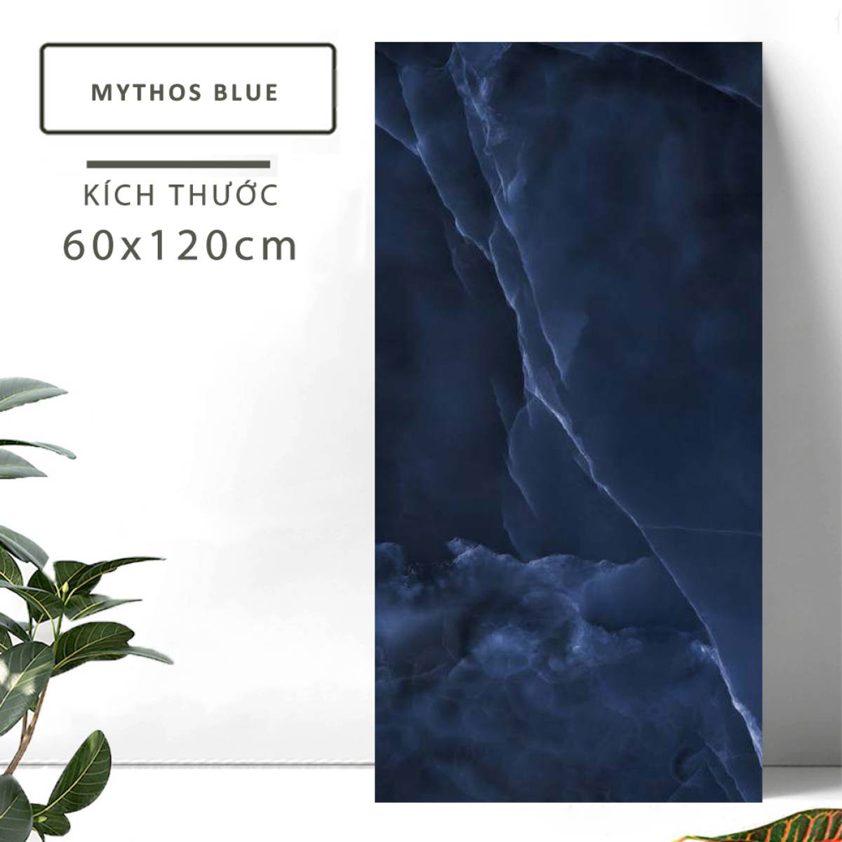 Đặc điểm của Gạch khổ lớn Ấn Độ men bóng 600x1200mm MYTHOS BLUE