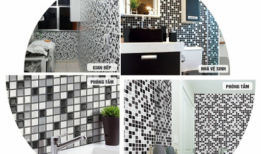 Gạch mosaic thủy tinh ốp lát trang trí 25*25*3.8mm trộn màu ET-072