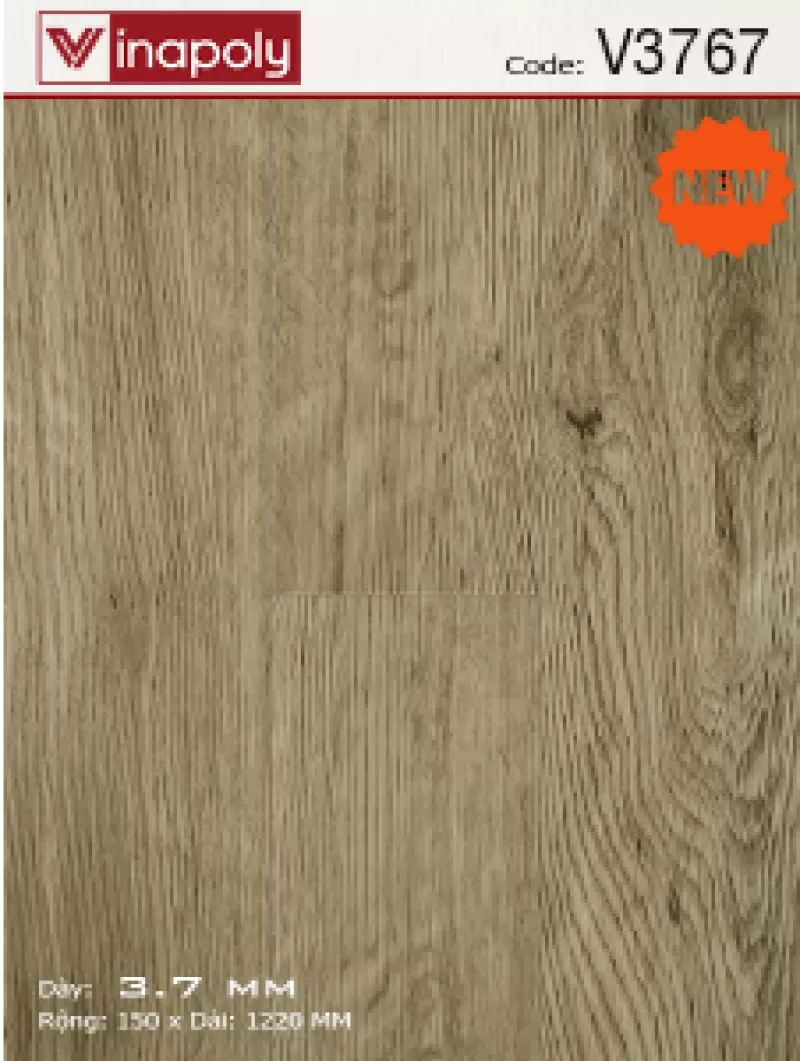 Sàn nhựa hèm khóa Vinapoly V3767