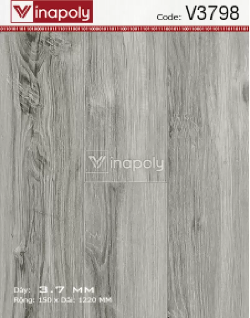 Sàn nhựa hèm khóa Vinapoly V3798