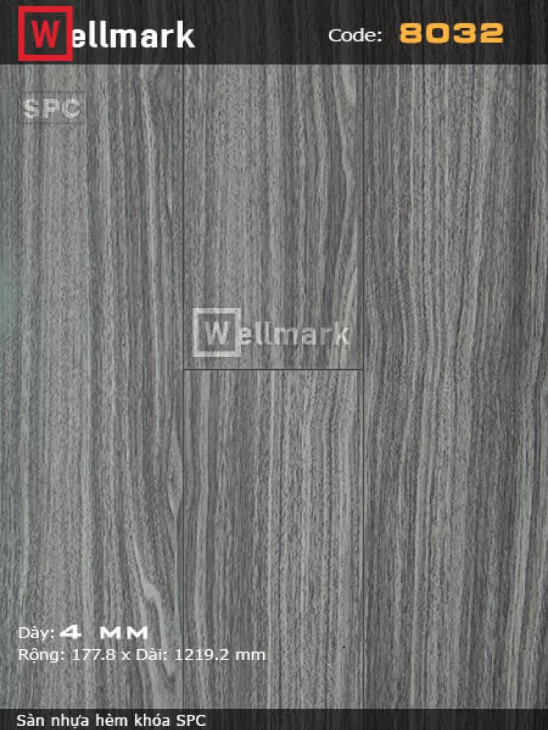Sàn nhựa hèm khóa Wellmark 8032