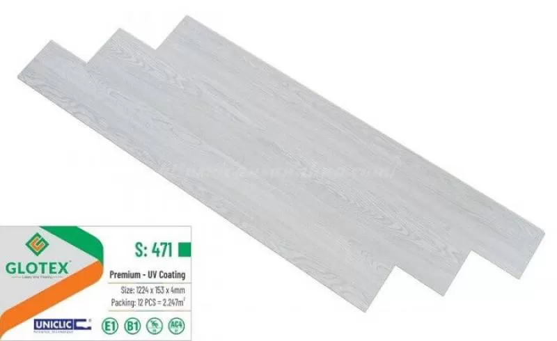Sàn nhựa hèm khóa Glotex s471