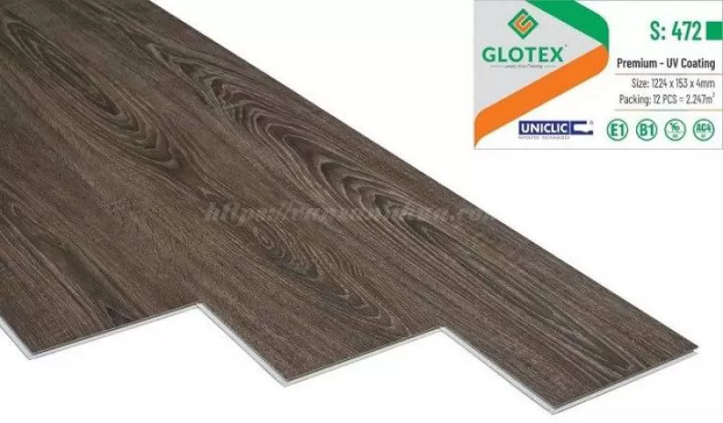Sàn nhựa hèm khóa Glotex s472