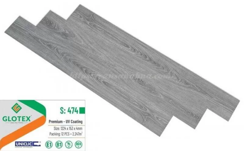 Sàn nhựa hèm khóa Glotex s474