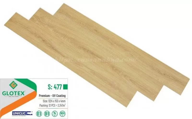Sàn nhựa hèm khóa Glotex s477