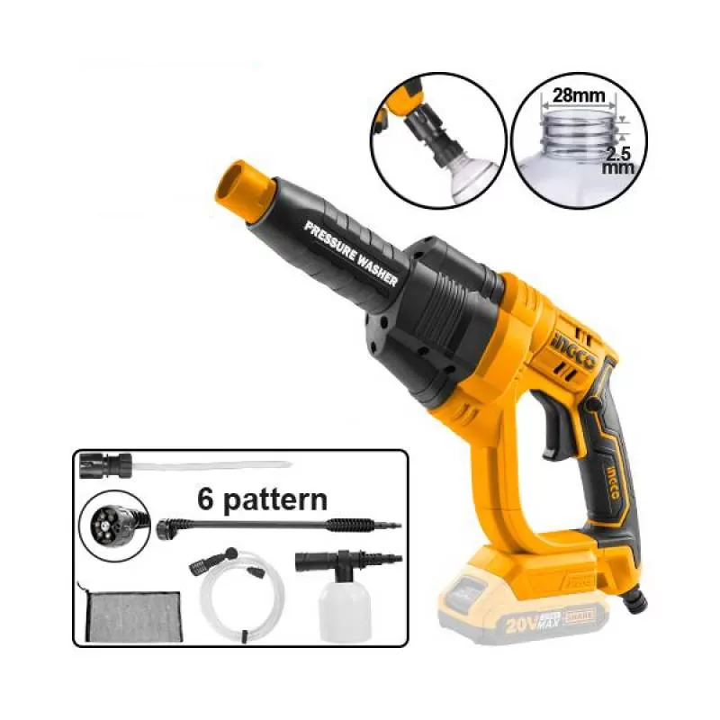 Máy xịt rửa dùng pin Lithium-ion 20V Ingco CPWLI2008 (Chưa Pin & Sạc) 
