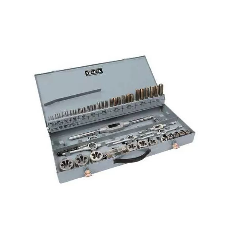Bộ taro ren trong ngoài kết hợp, 54 chi tiết, từ M3-M20 Volke 49201