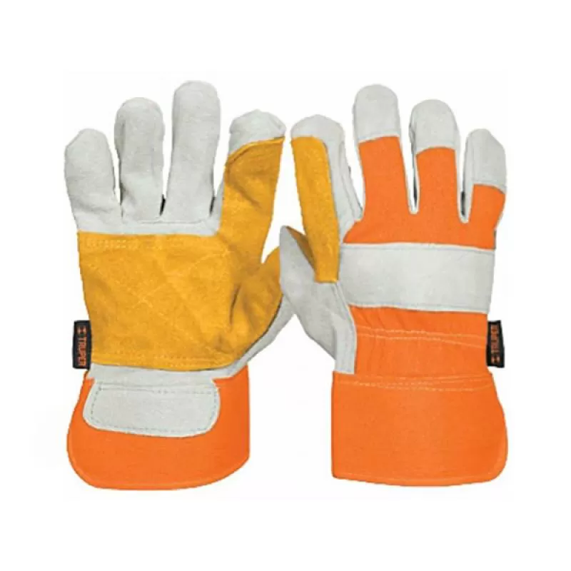 Găng tay da vải an toàn chống mài mòn size L Truper GU-TECA