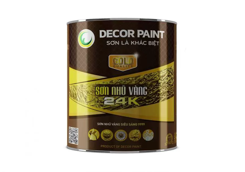 5.0 Kg – Sơn nhũ vàng 24K 1 thành phần B05L vàng tươi