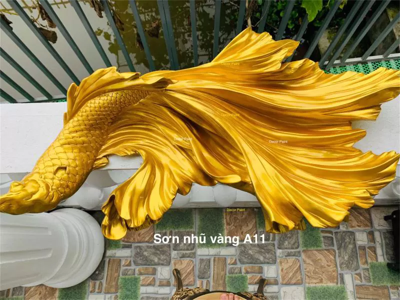 1.0 Kg – Sơn nhũ vàng 24K 1 thành phần A11 trên nhựa composite