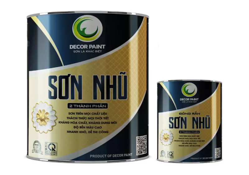 1.0 Kg – Sơn bóng nhũ ca may trắng 2 thành phần
