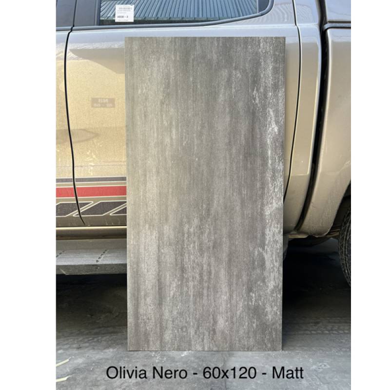 Gạch khổ lớn cao cấp nhập khẩu Ấn Độ men matt 60*120cm Olivia Nero