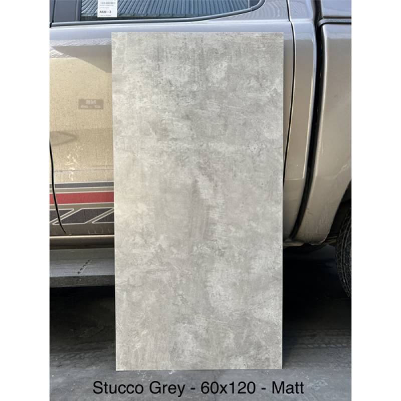 Gạch khổ lớn cao cấp nhập khẩu Ấn Độ men matt 60*120cm Stucco Grey