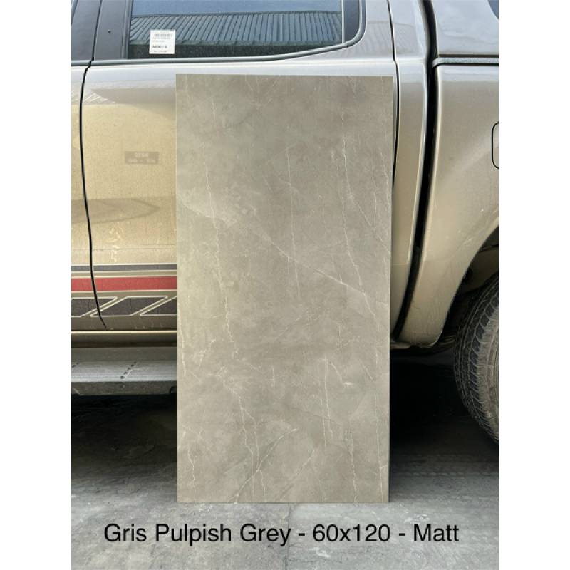 Gạch khổ lớn cao cấp nhập khẩu Ấn Độ men matt 60*120cm Gris Pulpish Grey