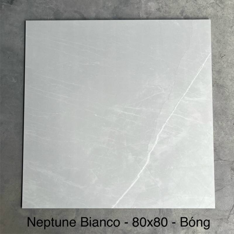 Gạch khổ lớn cao cấp nhập khẩu Ấn Độ men bóng 80*80 cm Neptune Bianco