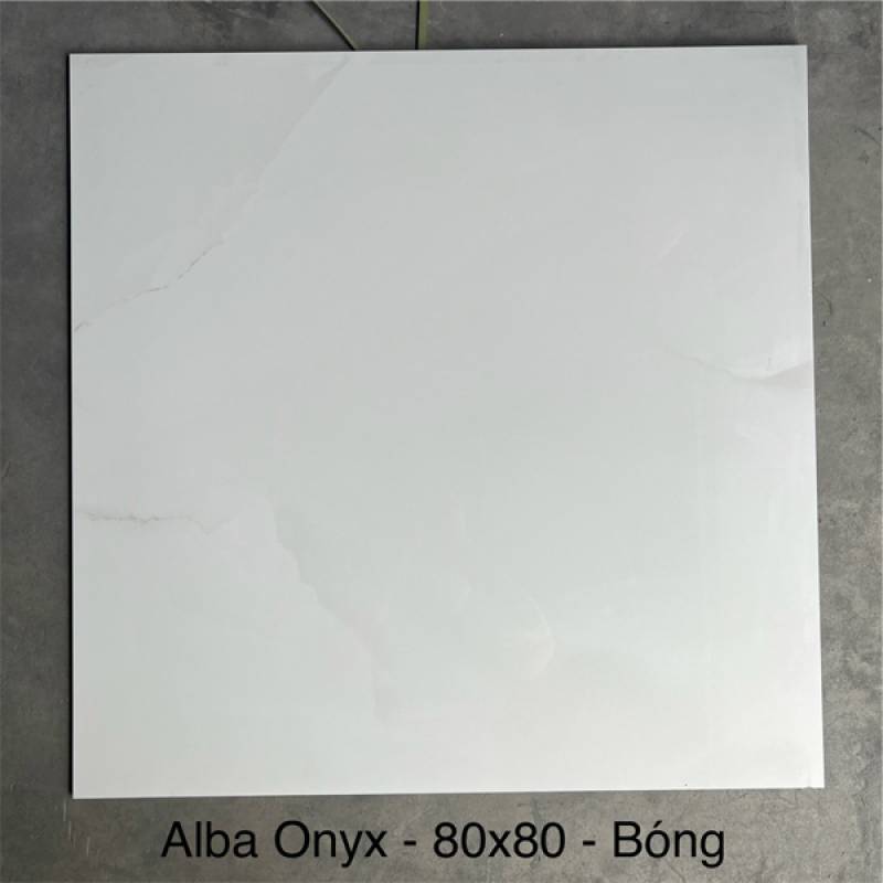 Gạch khổ lớn cao cấp nhập khẩu Ấn Độ men bóng 80*80 cm Alba Onyx