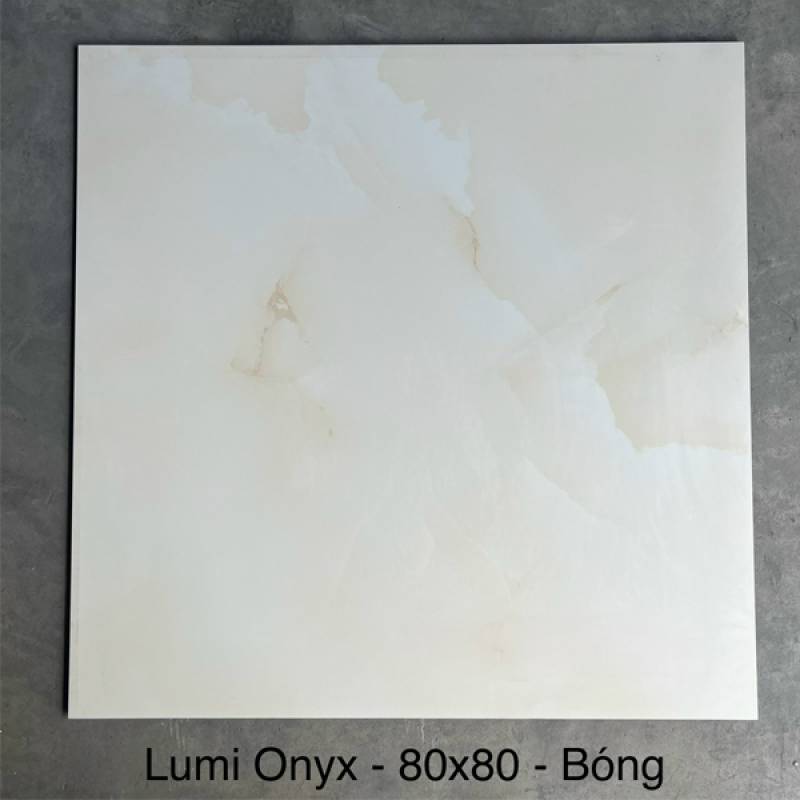 Gạch khổ lớn cao cấp nhập khẩu Ấn Độ men bóng 80*80 cm Lumi Onyx