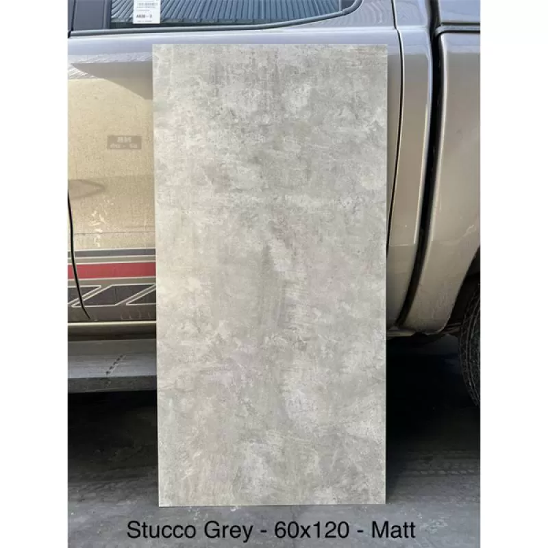 Gạch khổ lớn cao cấp nhập khẩu Ấn Độ men matt 60*120 cm Stucco Grey 