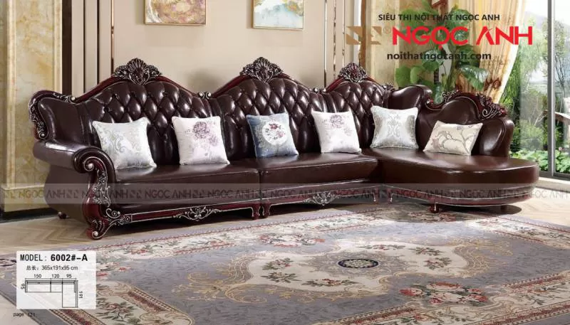 Sofa Tân Cổ Điển Nhập Khẩu 6002#-A đẳng cấp