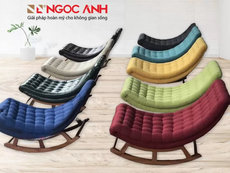 Ghế bập bênh thư giãn kèm đôn