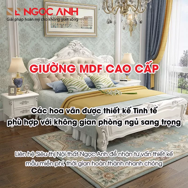 Mẫu Giường MDF Cao Cấp 2023