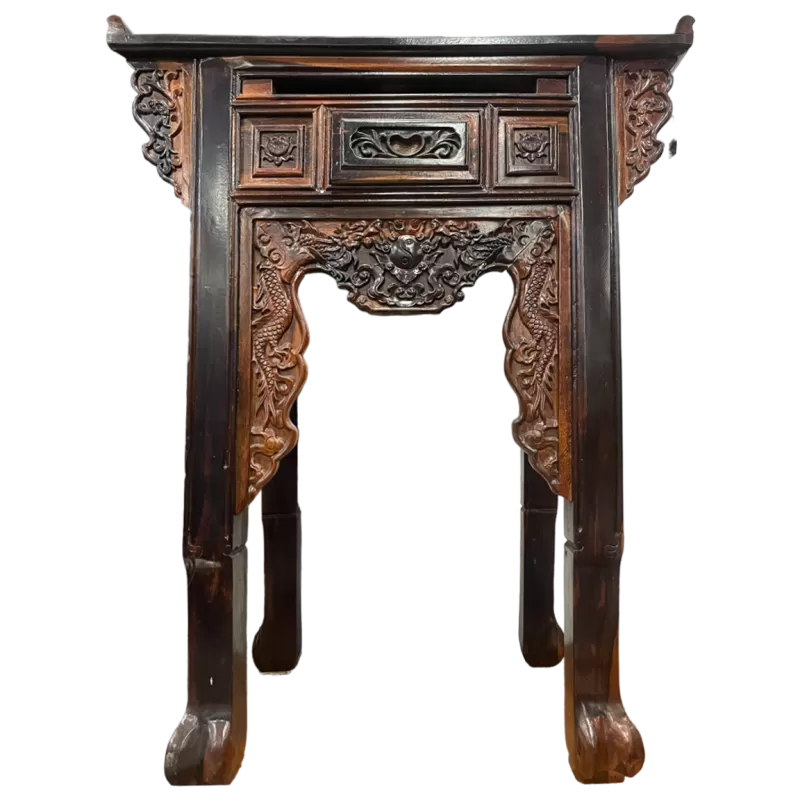 Bàn thờ Cao Gia Tiên 0.7m Gỗ Muồng, xây dựng truyền thống “Uống nước nhờ nguồn”, “Hiếu kính cha mẹ, ông bà”