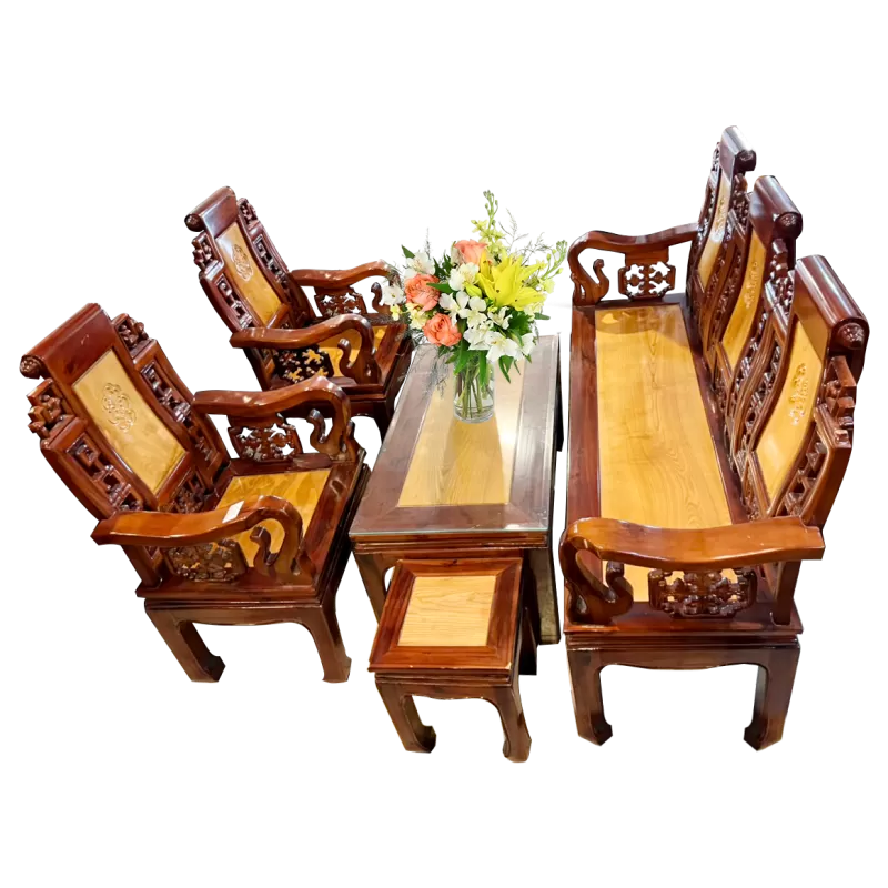 Chiêm ngưỡng bộ Salon Tràm Gõ Âu Á, mang tông màu rất đẹp, trưng bày phòng khách rất sang trọng và đẳng cấp