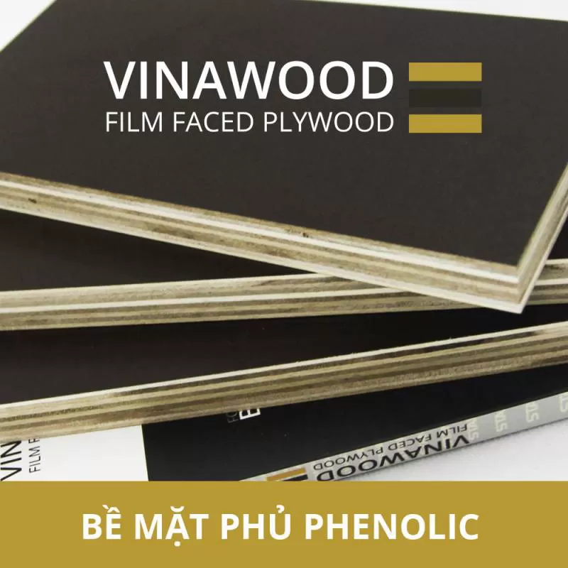 Gỗ Dán Cốp Pha Phủ Phim VINAWOOD 1220×2440 Mm Phim Việt Nam Dùng Trong Xây Dựng