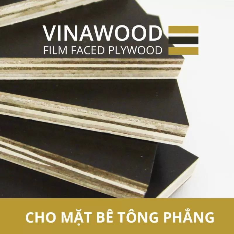 Gỗ Dán Cốp Pha Phủ Phim Nâu 12 Ly Gỗ Cứng Dùng Trong Xây Dựng