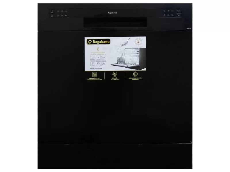 Máy rửa bát 8 bộ cao cấp Nagakawa NAG NK8D01M - Bảo hành 2 năm - Made in Malaysia