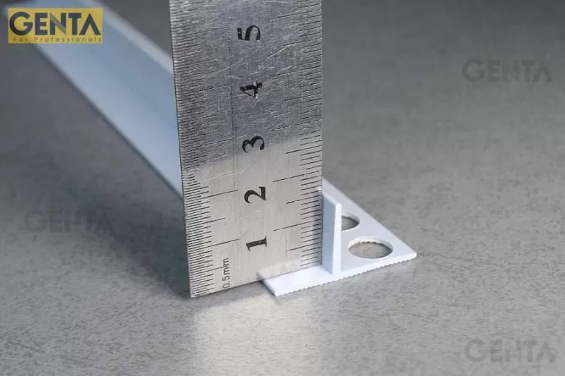 Nẹp len chân tường âm DF-15 (15mm), Màu trắng