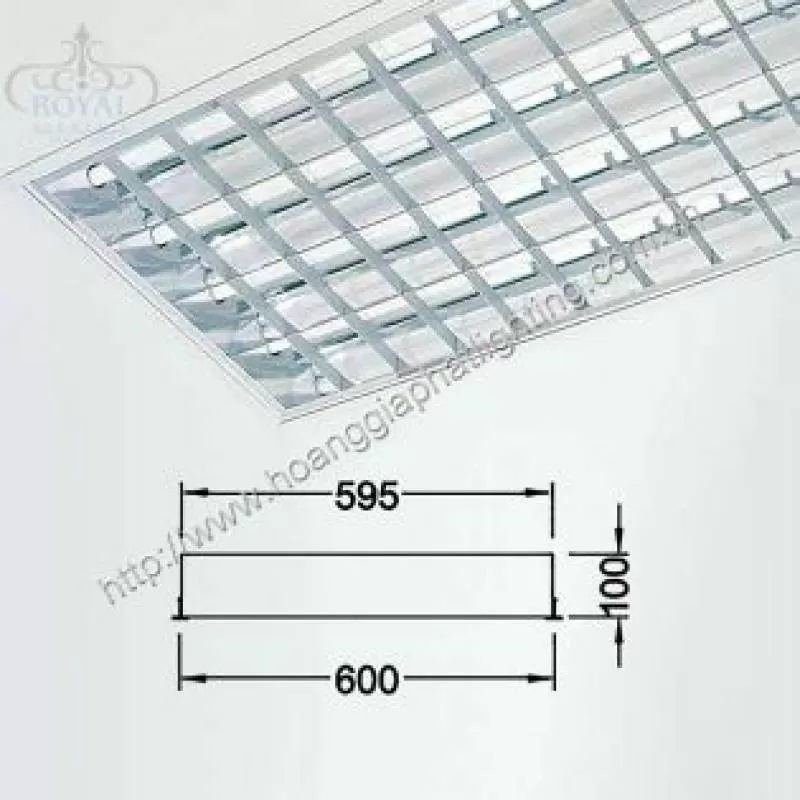 Máng đèn huỳnh quang âm trần 4 bóng Davis ARTW418H