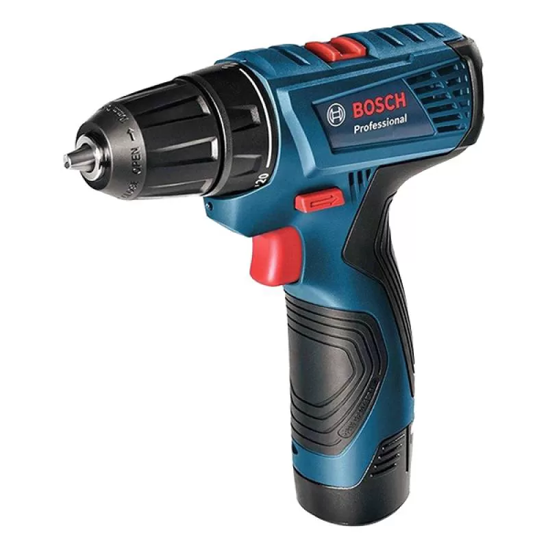 Máy khoan pin vặn vít Bosch GSR 120-LI GEN II (06019G80K2 – Kèm bộ phụ kiện 2 pin, 1 sạc) 
