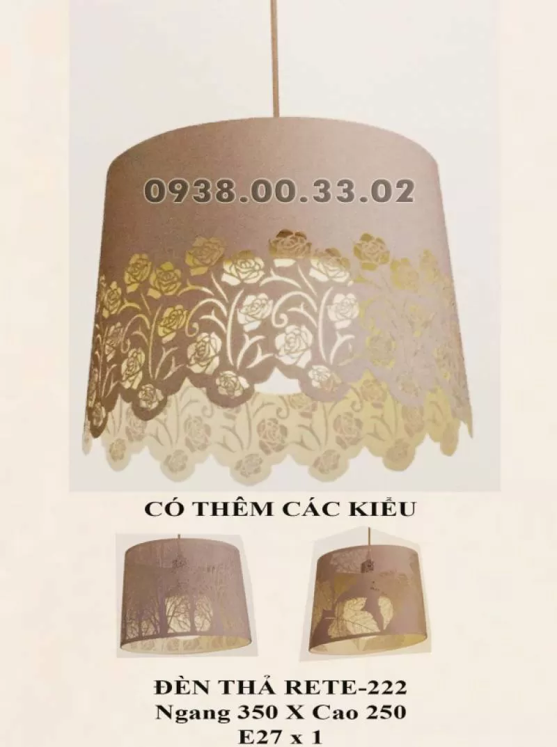 Đèn thả mica giấy RETE222-350mm