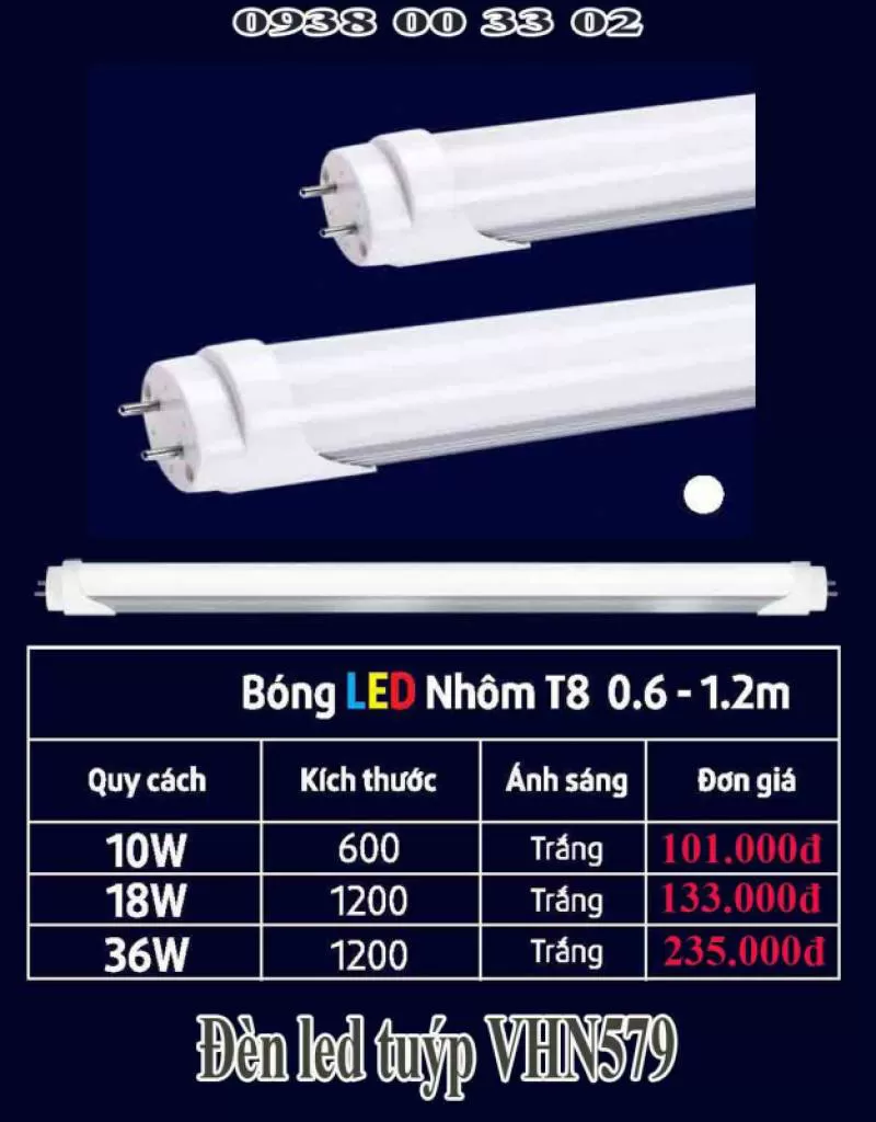 Bóng led 0,6m