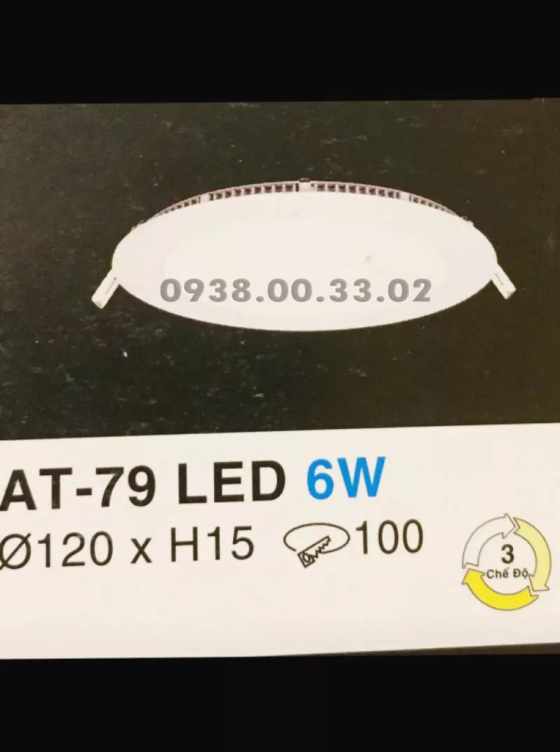 Đèn led tròn 3 chế độ 6w