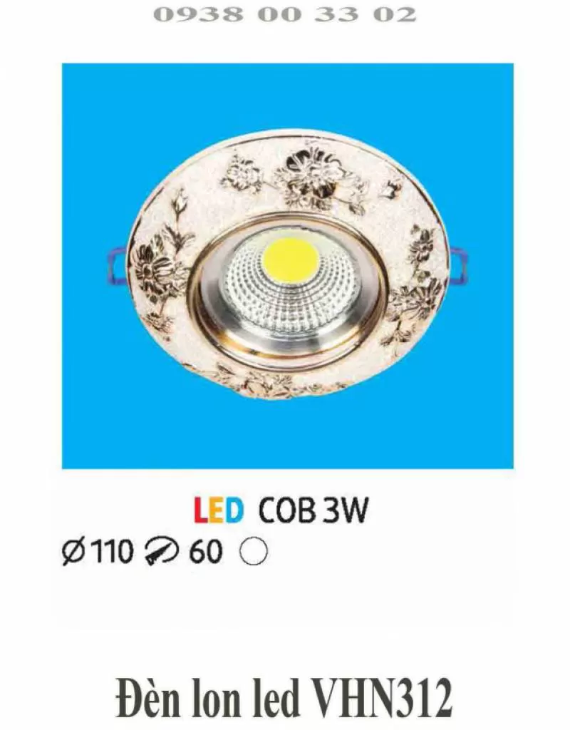 Đèn lon led VHN312-110mm 