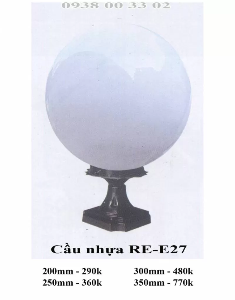 Đèn cầu nhựa RE200mm