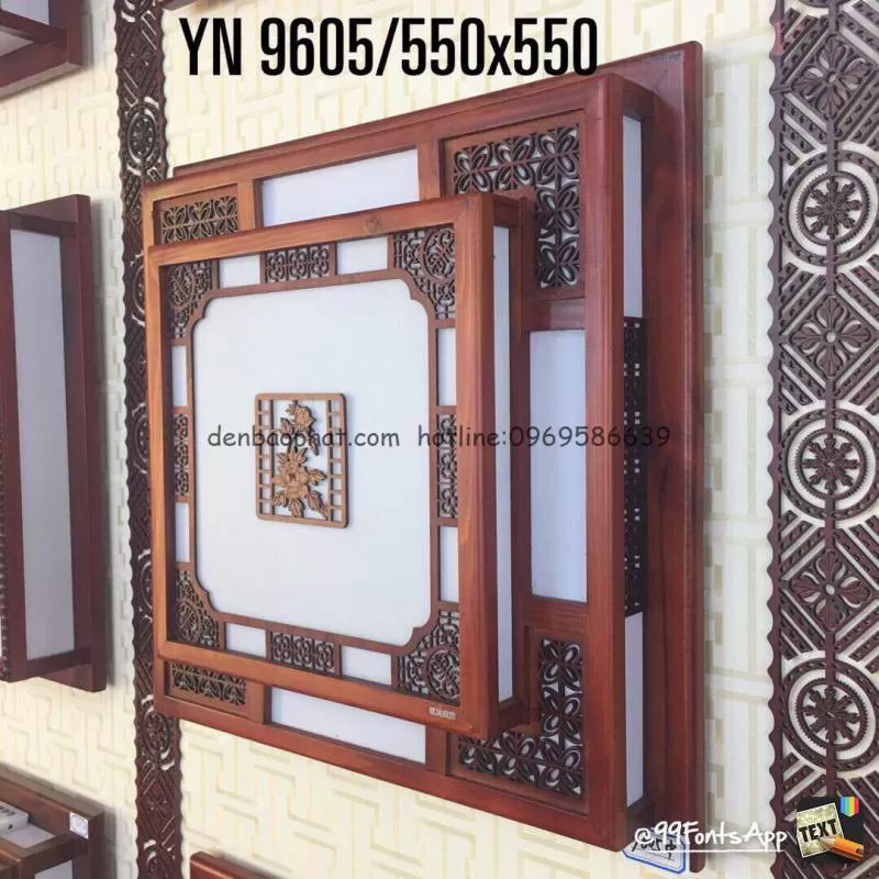 Đèn trần gỗ 9605