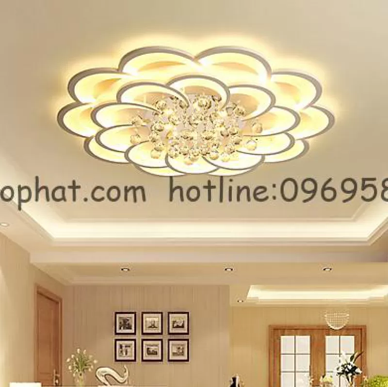 Đèn mâm hiện đại gắn pha lê M 401