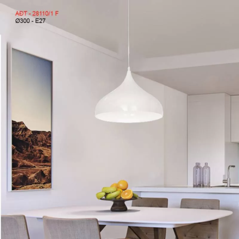 Đèn thả bàn ăn màu trắng AĐT - 28110/ 1 F 