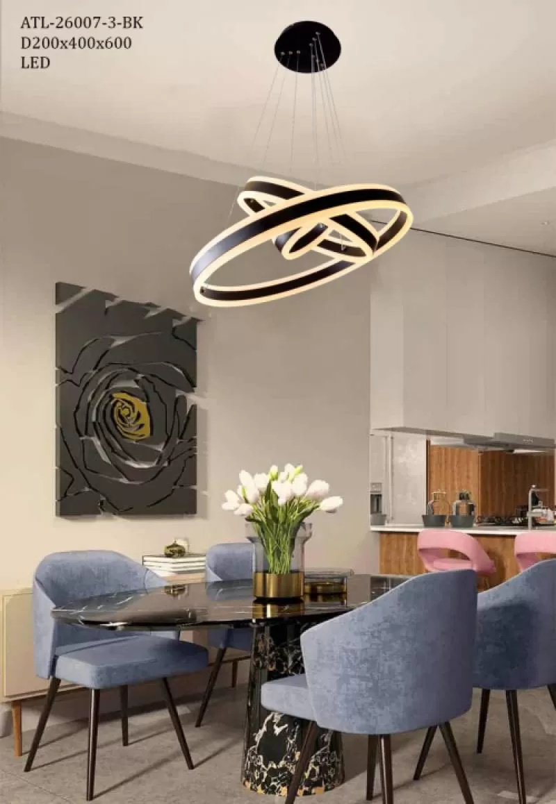 Đèn thả bàn ăn ATL-26007-3-BK