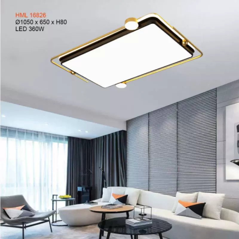 Đèn ốp trần hình chữ nhật hiện đại HML 16826