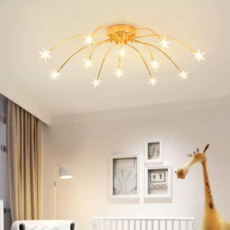 Đèn ốp trần 12 bông pháo hoa ngôi sao TOTK25-600