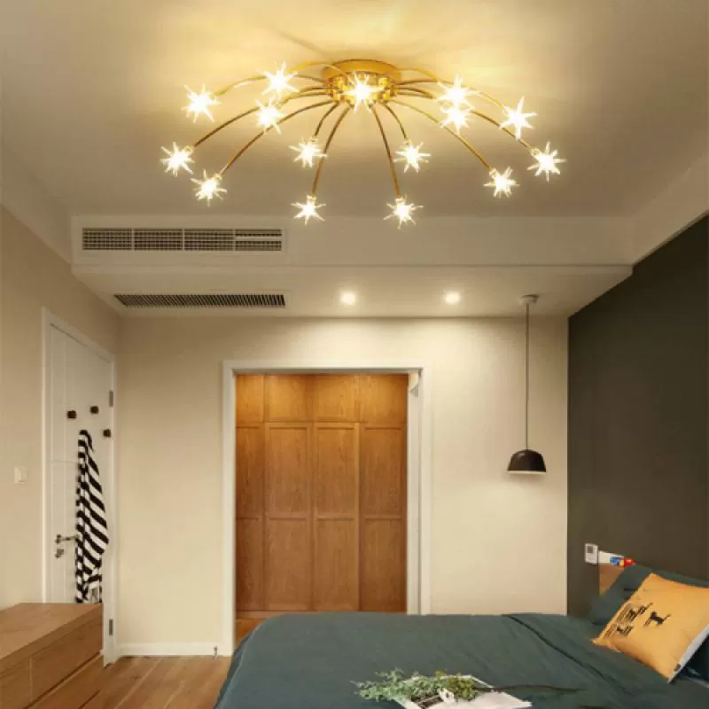 Đèn ốp trần 12 bông pháo hoa ngôi sao TOTK25-800
